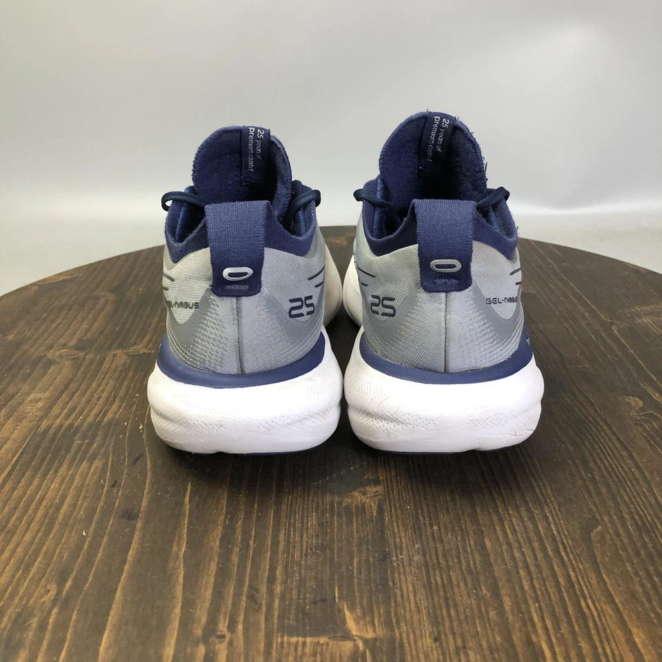 Asics Gel Nimbus 25 Shoes Mens Size 8.5 Gray Navy Running Road Sneakers 1011B54 - Image 3 of 4