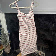 Forever 21 Striped Bodycon Dress in Red And White,  Size Small