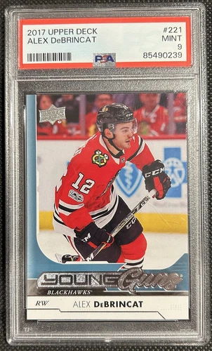 2017-18 Upper Deck Young Guns Alex DeBrincat #221 PSA 9 MINT Rookie RC