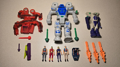 1994 Tyco Battletech Mech Collection Hunchback Sloth Figures and Accessories