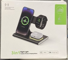Night Light Foldable Wireless Charging Station 3 in 1