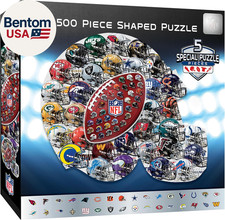 500-Piece NFL Drip Art Helmet Shaped Puzzle - Perfect for NFL Fanatics - 25