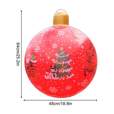 1PC Inflatable Christmas Ornament Ball Large PVC Holiday Decoration