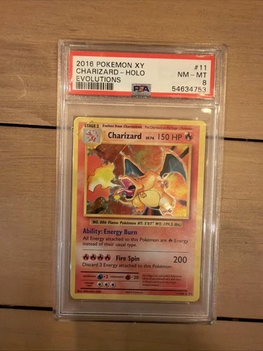 Charizard Pokemon XY Holo Evolutions PSA 8