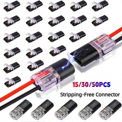Connettori Rapidi LED Staccabili D2 Doppia Linea a Incastro No Saldatura