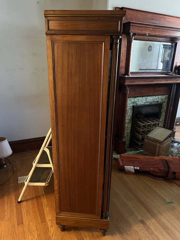 Антикварный книжный шкаф из красного дерева со стеклянной дверцей 19 век в эдвардианском стиле - Изображение 3 из 4