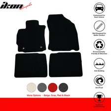 Fits 14-16 Scion Tc Floor Mats Carpet Front Rear Black 4pc - Nylon Fits 14-16 Scion Tc Floor Mats Carpet Front Rear Black 4pc - Nylon