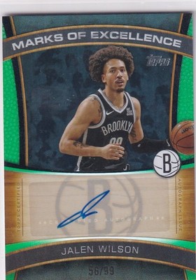 Topps 2025 NBA Flagship No. ME-JWI Jalen Wilson Marks of Excellence Auto 56/99
