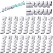 Lekgavd 20 Packs Oxygen Tube Support Crimp 1.38" X 0.33", White, 20