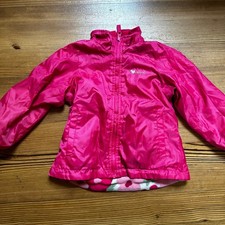 OshKosh B'gosh pink floral fleece lined reversible jacket SIZE 4