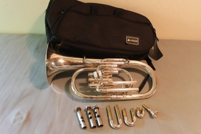 Silber Eb Tenorhorn mit Mundstück & Koffer gewartet & gereinigt