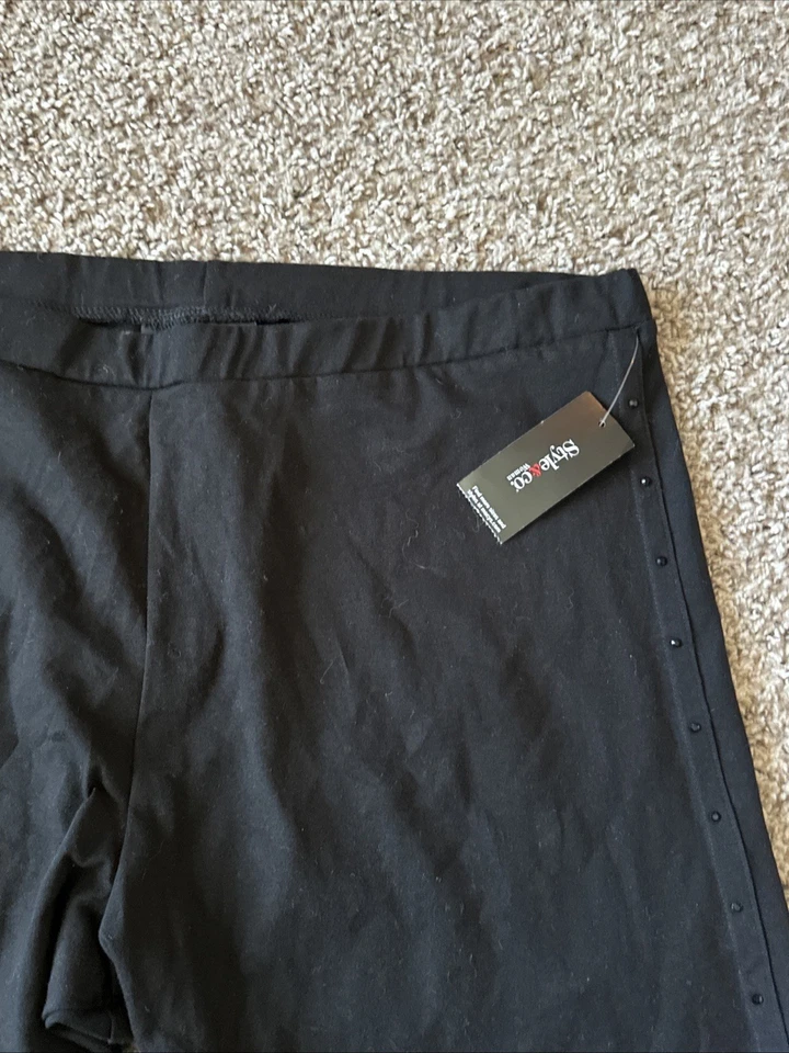 Nuevo con etiquetas Leggings Style & Co Mujer Talla Grande 3X (Medida 36X28) Tejido Negro Estrás Foto 3 de 4