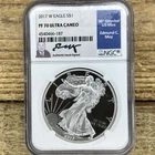 2017-W Edmund C. Moy Signed Proof PF70 UCAM American Silver Eagle Coin NGC