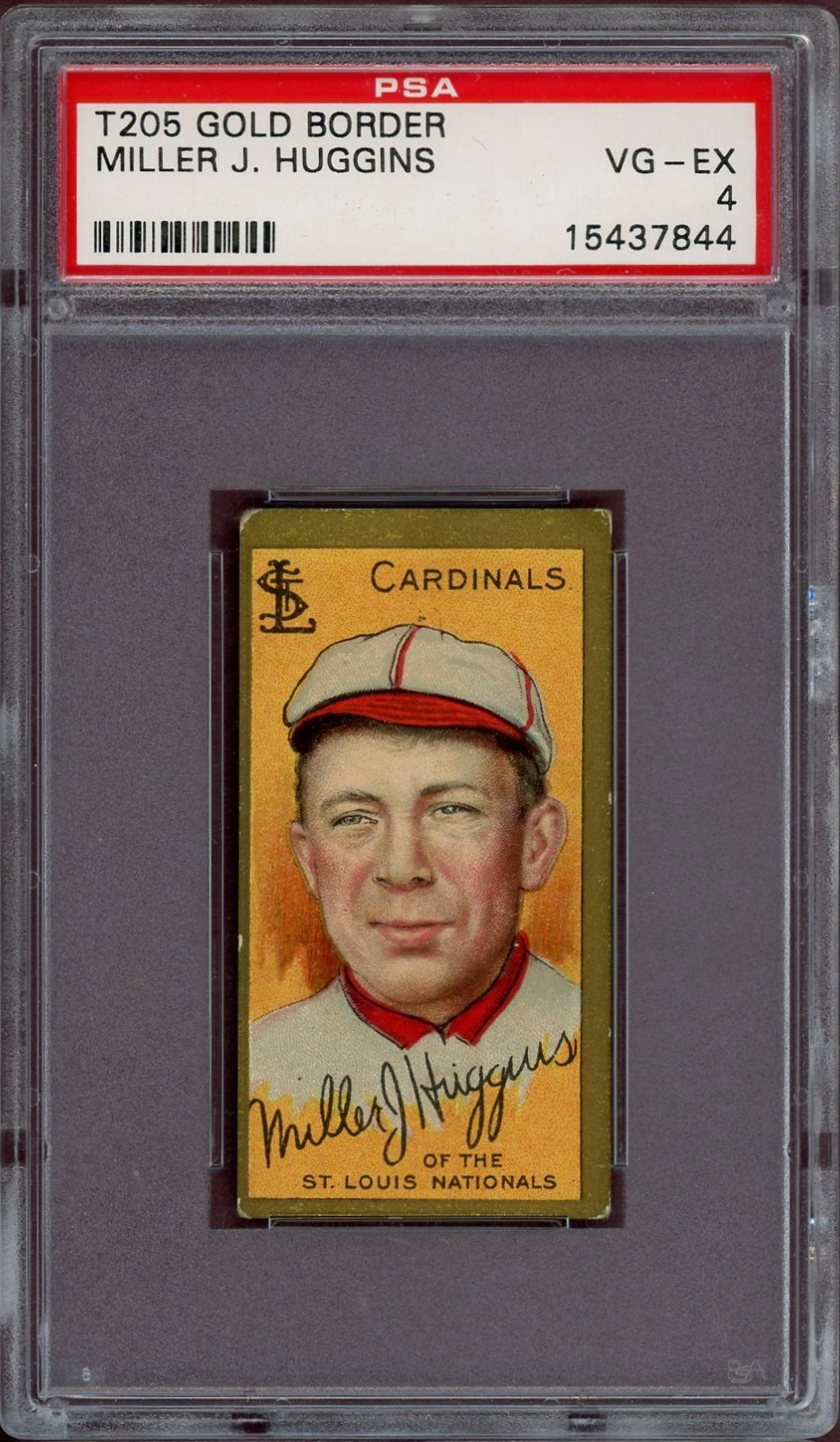 1911 T205 Gold Border Miller Huggins American Beauty Back PSA 4