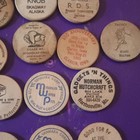 Vintage Wooden Nickels Token Lot Tingley IA Centennial Skagway AK Vanmark — photo 4