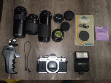 Canon AE-1, 4 Lenses, Flash  More Untested