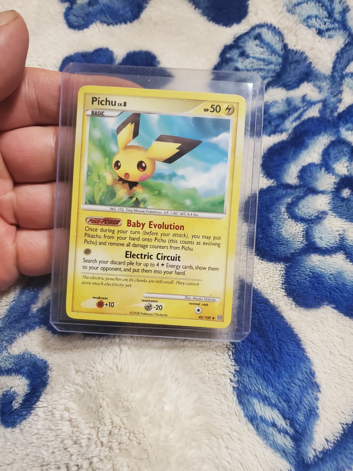 Pichu - 45/100  - Regular - Uncommon (Stormfront) 2008 LP Pokémon Card