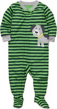 Carter's Toddler Boy's Dog Striped Polyester Footed Pajama Sleeper