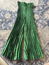 Pantaloni eleganti SHEIN donna taglia grande verde pull on stile fisarmonica gamba larga