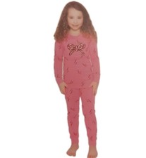 Pekkle Kids 2-Piece Pajama Set Pink with Candy Canes, Girls Size 4T, NWT
