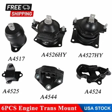 6pcs Engine Mount Kit for 2003-2007 Honda Accord V6 3.0L Automatic Transmission