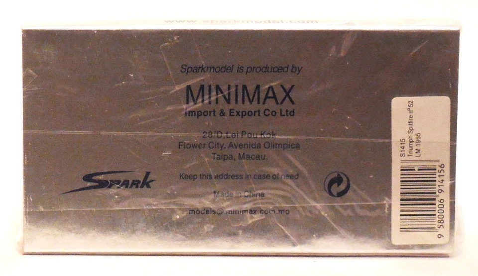 1/43 Spark S1415 Triumph Spitfire # 52 Hobbs / Slotemaker 1965 Le Mans 24 Hour - Image 2 of 2