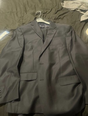 Jos. A. Bank Men's 46R Black Tailored 2-Button Notch Lapel Suit Jacket