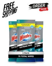Windex Electronic Cleaning Wipes Pre-Moistened Screen Wipes for TVs Phones 3ct
