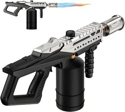 KOACKL Powerful Propane Torch Gun Adjustable Flame BBQ Grill Camping Welding Lighter