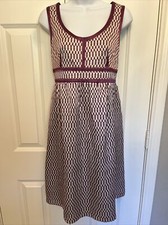 Proenza Schouler Target Jrs 9 100% Silk Dress Purple Polka Dots Empire Waist EUC
