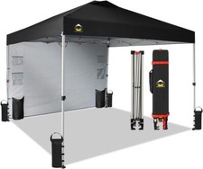 CROWN SHADES Canopy Tent 10x10 Pop Up Canopy Outdoor Shade with Pockets Sidewall