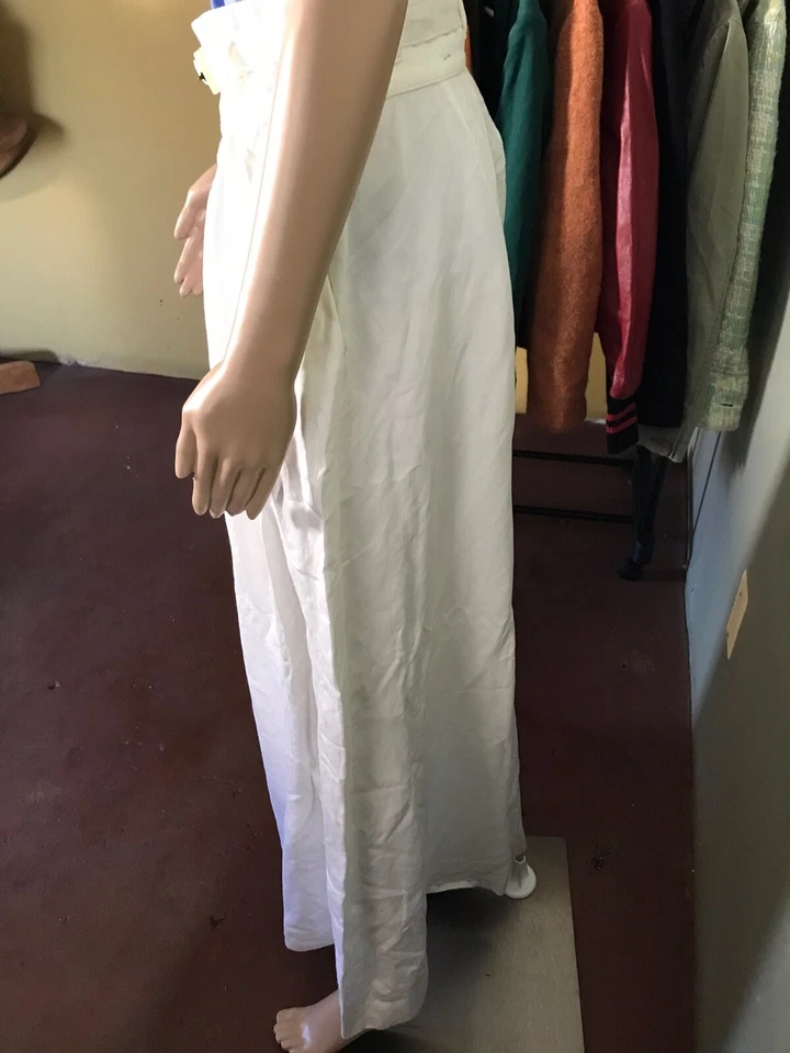 Pantalones anchos just cavalli blancos con cinturón Foto 4 de 4