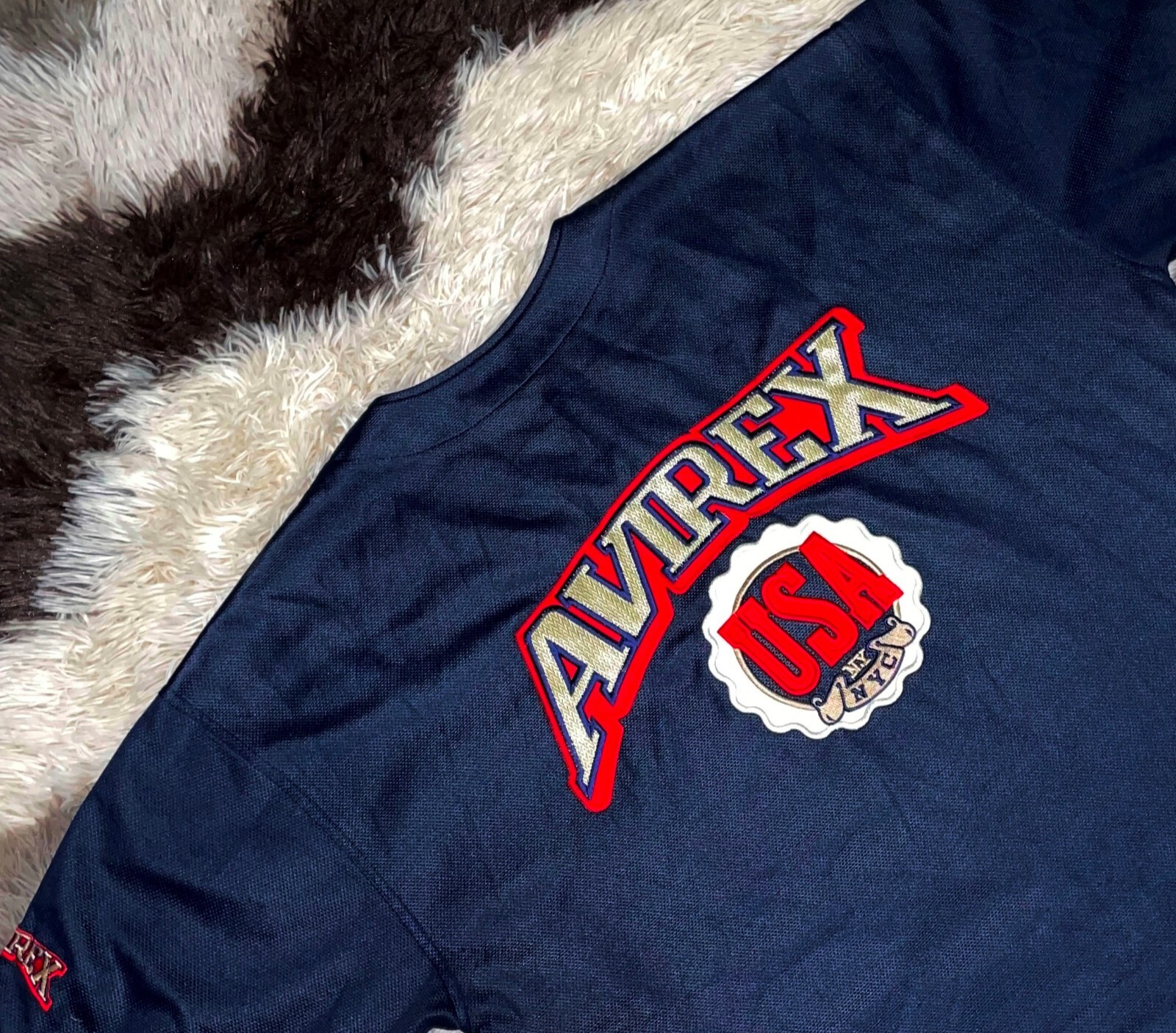 Rare avirex vintage usa baseball jersey shirt size xl gem