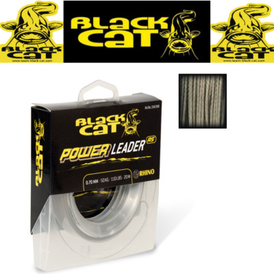 Black Cat Power Leader 20m / Wallervorfach / Vorfachschnur für Waller