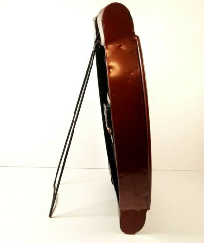 Rustic Metal Weathered 16" Table Clock Watch Inspired Roman Numerals JD Bassett - Picture 2 of 9