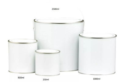 Leere Blechdosen Metall Farbdosen Mischen weiß mit Metallhebeldeckel 250ml 500ml 1L