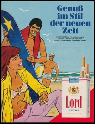 Lord Extra - Reklame Werbeanzeige Original-Werbung 1970 (2) Surfen