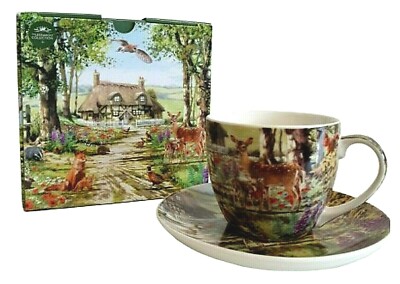 The Leonardo Collection Tasse mit Untertasse Waldtiere