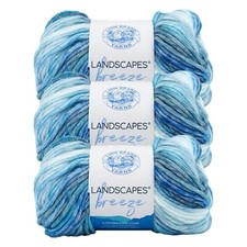  3 Pack Lion Brand Yarn 543-605AJ Landscapes Breeze Yarn, Bay