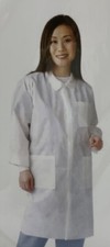 Cleaing Disposable Lab Coats for Adults 3 Front Pockets Snap Up 6 Pack X-Large