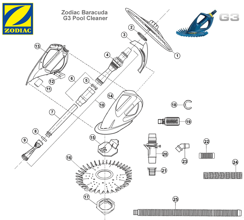 Zodiac Baracuda Pool Cleaner Parts Reviewmotors.co