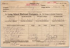 1914 Long Island Railroad Letterhead / Freight Bill 2 Bushels of Sugar Hammel NY