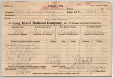 1914 Long Island Railroad Letterhead / Freight Bill 2 Bushels of Sugar Hammel NY