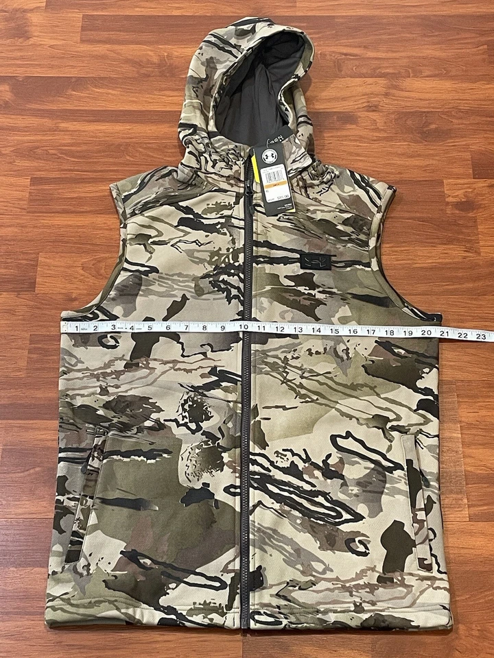 Under Armour Rut Fleece Vest Hoodie 'Camo' (size us mens S) - Image 2 of 4