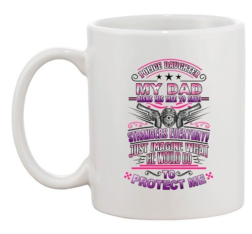Police Mom Coffee Mug - "Some People Wait A Hero I Raised Mine" Funny 11 Oz Ceramic Mug, Dishwasher Safe