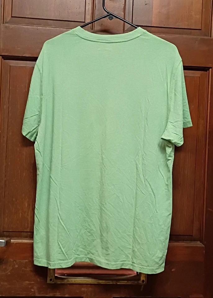 Camisa polo William Rast verde salvia manga corta Henley para hombre talla XL sin cuello Foto 2 de 3