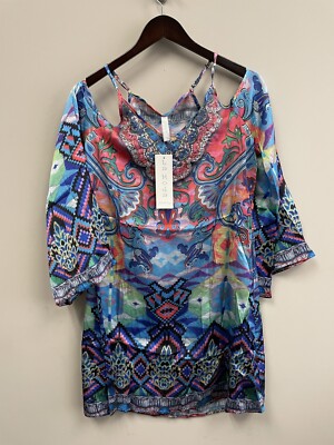 NWT! True Colours by LA MODA Rhinestone Ladies Dress S/M 1465-1414
