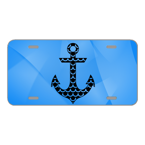 Custom Novelty License Plate With Black Anchor Design Add Names eBay