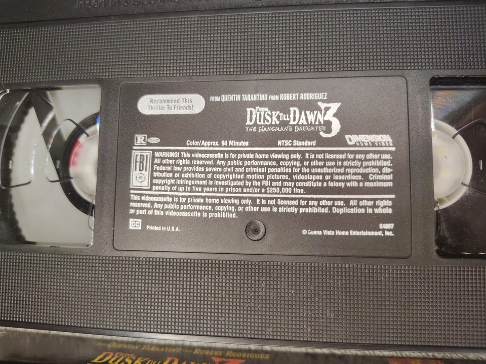 Dusk To Dawn 3: The Hangman’s Daughter VHS Blockbuster Video Rental Movie - Image 4 of 4