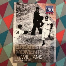 #42 Ted Williams red Sox 5x7 Silver 03/49 made 2019 Topps 150 Years of Greatest